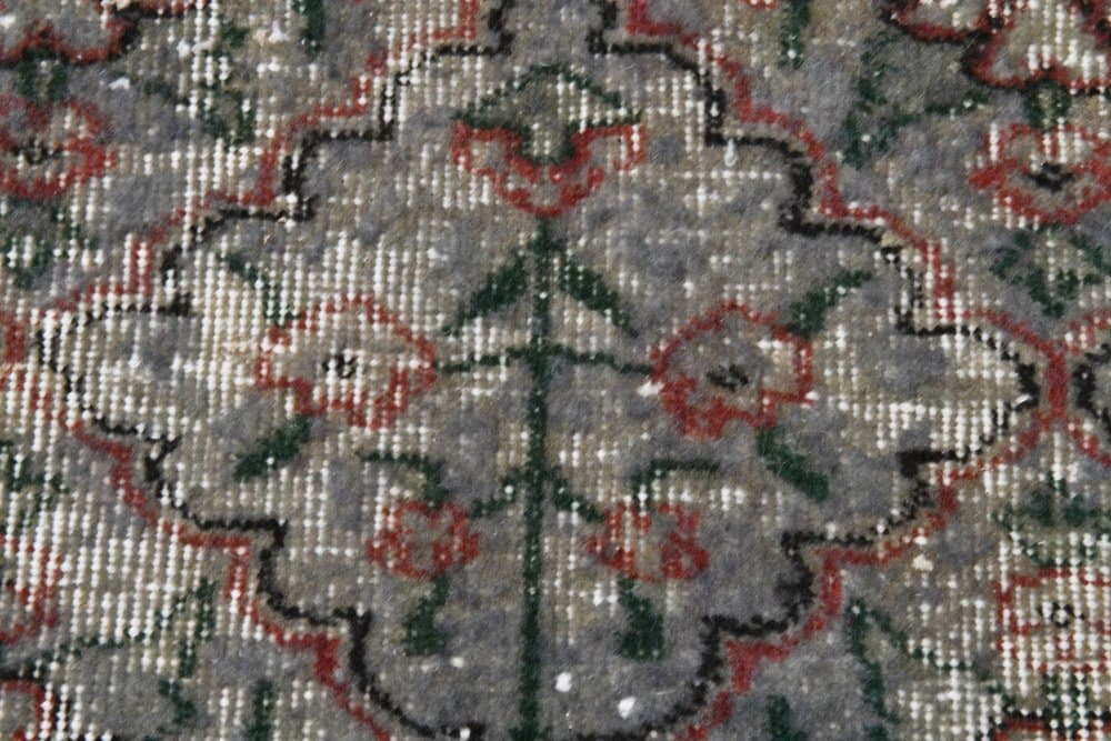 Dywan 200x295 cm, zielony, różowy, wełna, Turcja, lata 60. - 221009