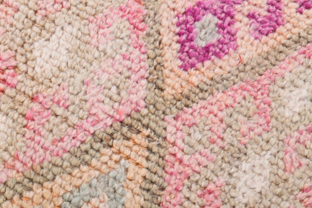 Chodnik 80x374 cm, różowy, wełna, Turcja, lata 70. - 220972