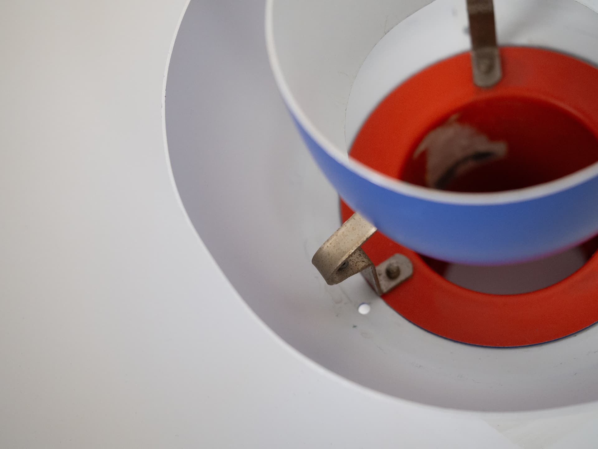 Lampa wisząca PH 4/3, niebieska, metal, proj. P. Henningsen, Louis Poulsen, Dania, lata 60. - 220801