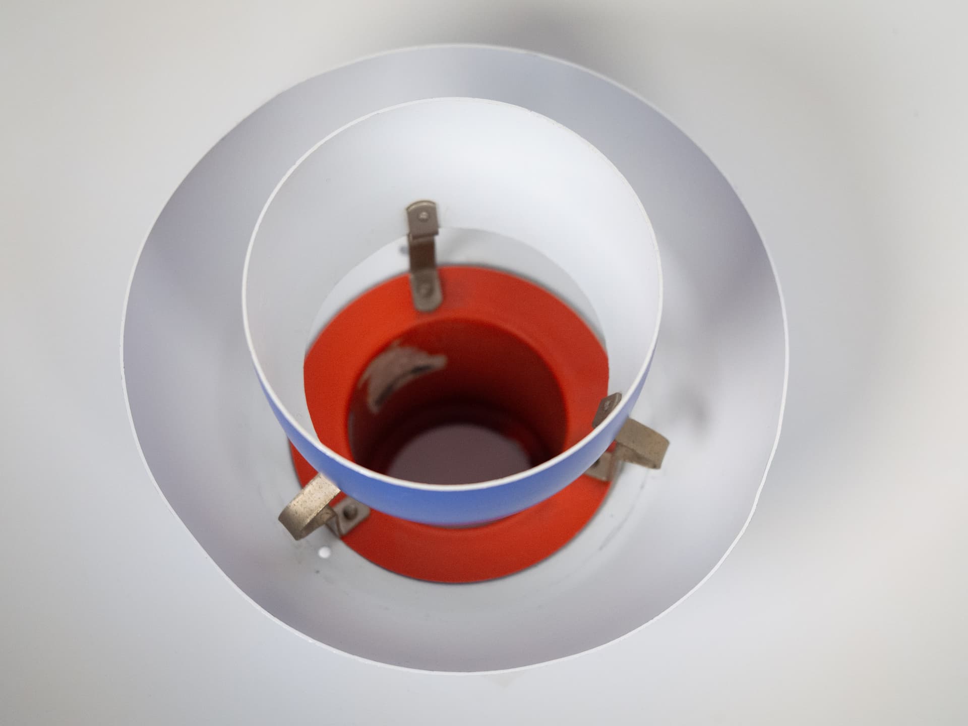 Lampa wisząca PH 4/3, niebieska, metal, proj. P. Henningsen, Louis Poulsen, Dania, lata 60. - 220799