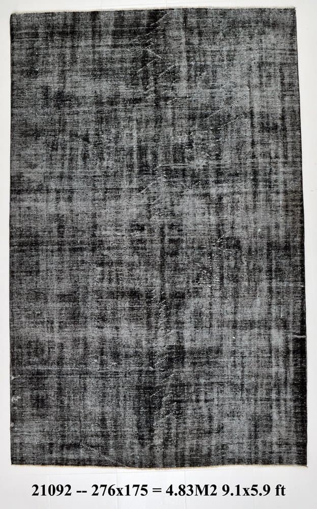 Dywan 175x276 cm, czarny, szary, wełna, Turcja, lata 50. - 220916