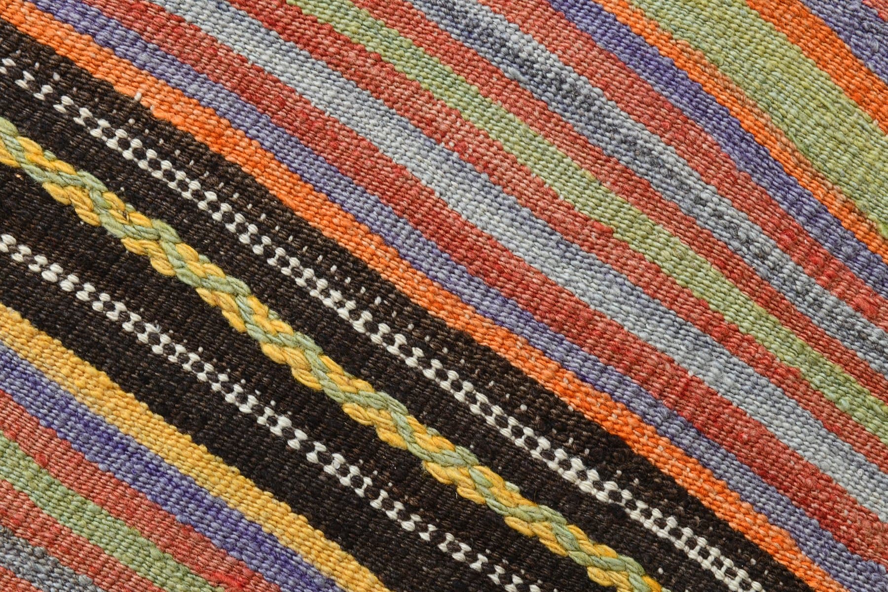 Chodnik kilim 226x77 cm, czerwony, wełna, Turcja, lata 70. - 220842