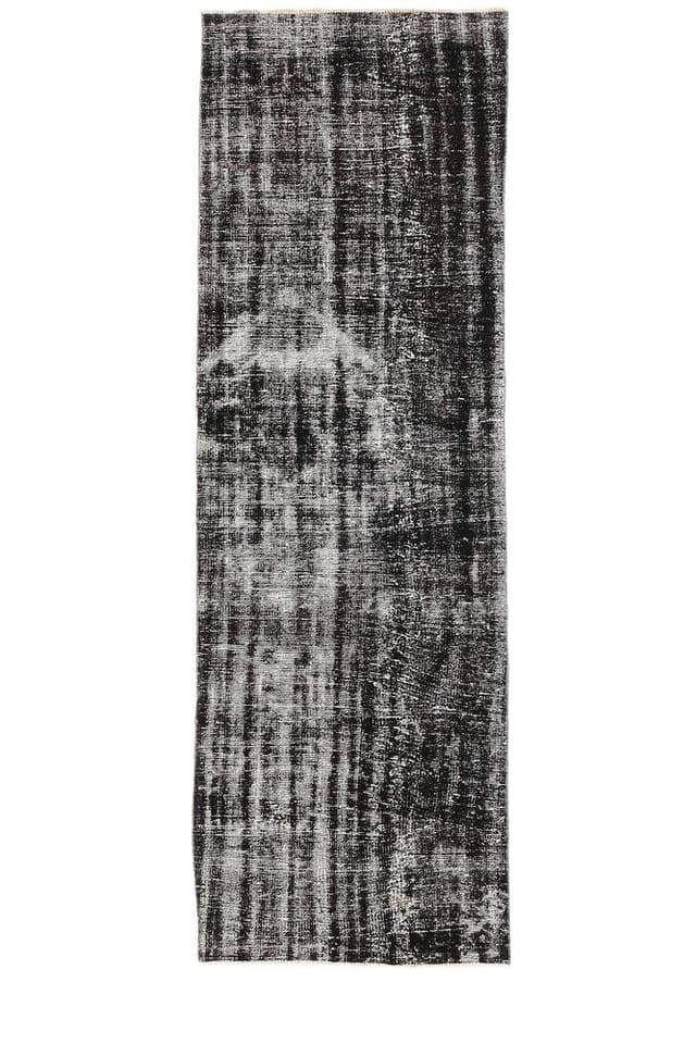 Chodnik 277x90 cm, czarny, wełna, Turcja, lata 60. - WYMIARY
