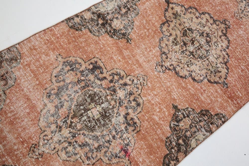 Chodnik 382x88 cm, czarny, wełna, Turcja, lata 60. - 221996