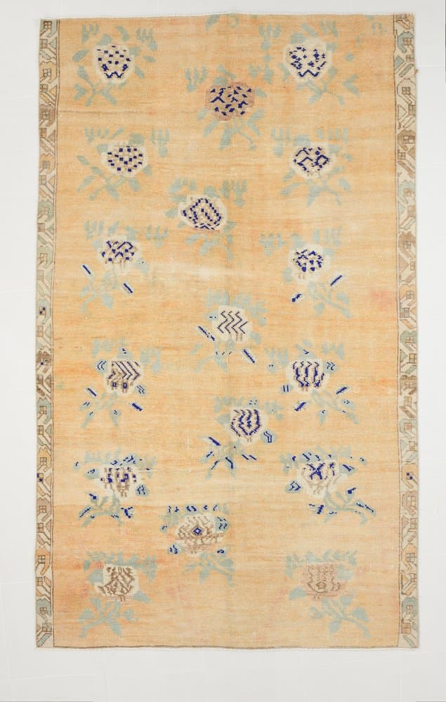 Dywan 263x158 cm, beżowy, wełna, Turcja, lata 60. - 221965