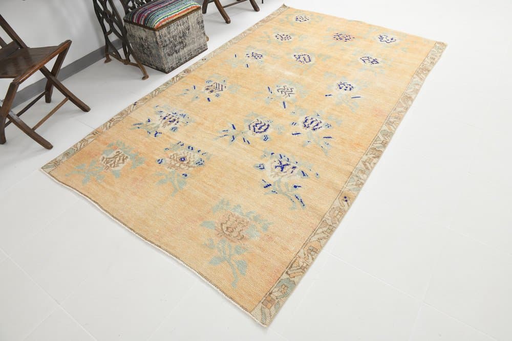 Dywan 263x158 cm, beżowy, wełna, Turcja, lata 60. - 221968