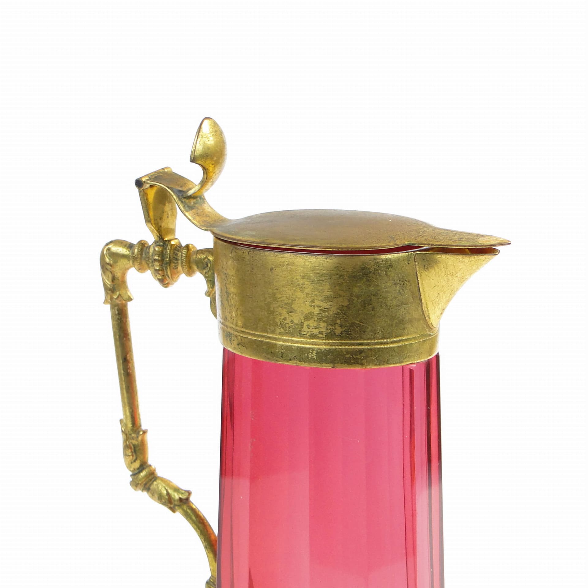 Karafka klasycystyczna, szkło rubinowe, Austria, XIX w. - 221512