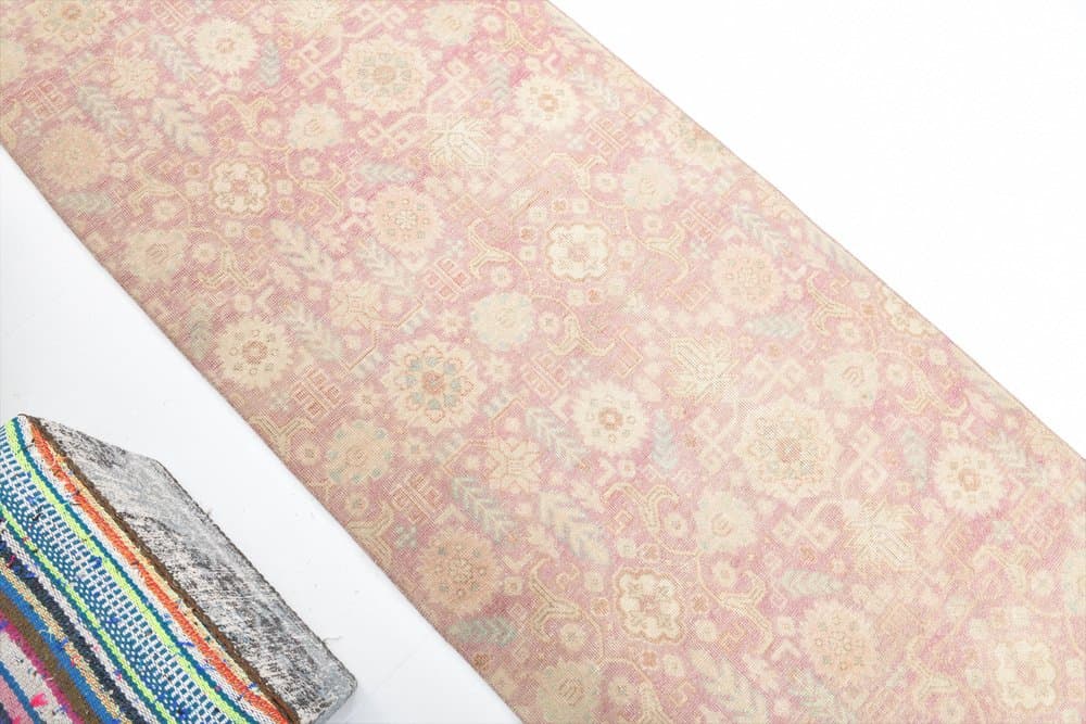 Chodnik 371x92 cm, beżowy, wełna, Turcja, lata 60. - 221956