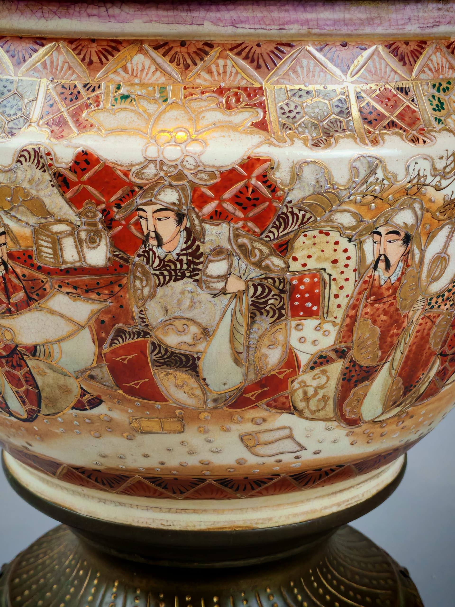 Jardiniere Vase Satsuma, ivory white, Japan, 19th c. - 221528