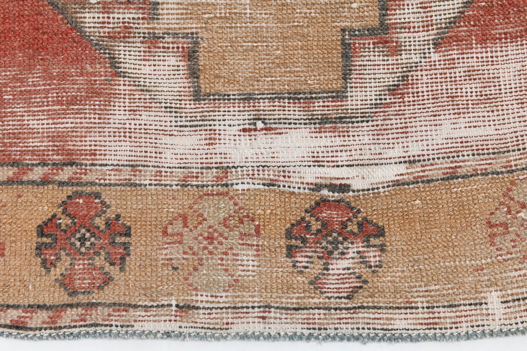 Chodnik 398x97 cm, brązowy, wełna, Turcja, lata 60. - 221867