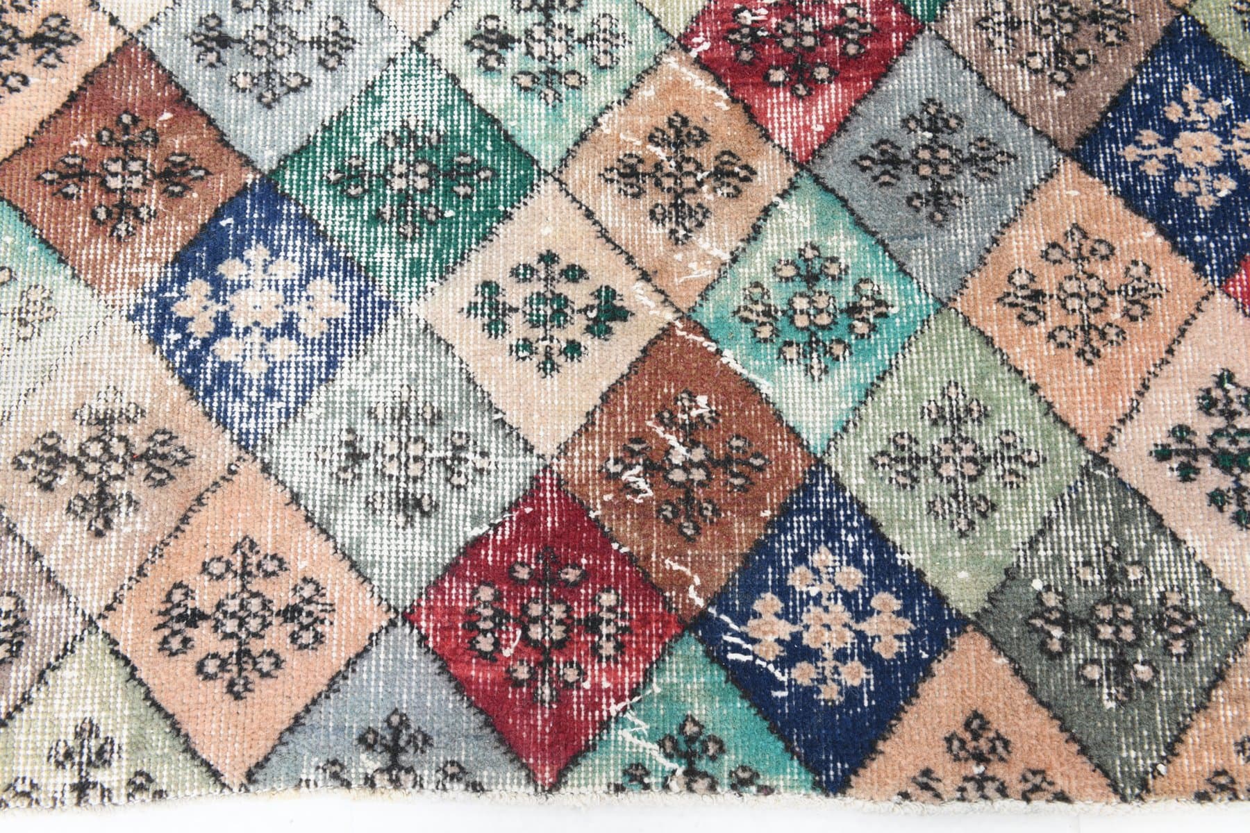 Dywan 239x114 cm, niebieski, wełna, Turcja, lata 70. - 221846