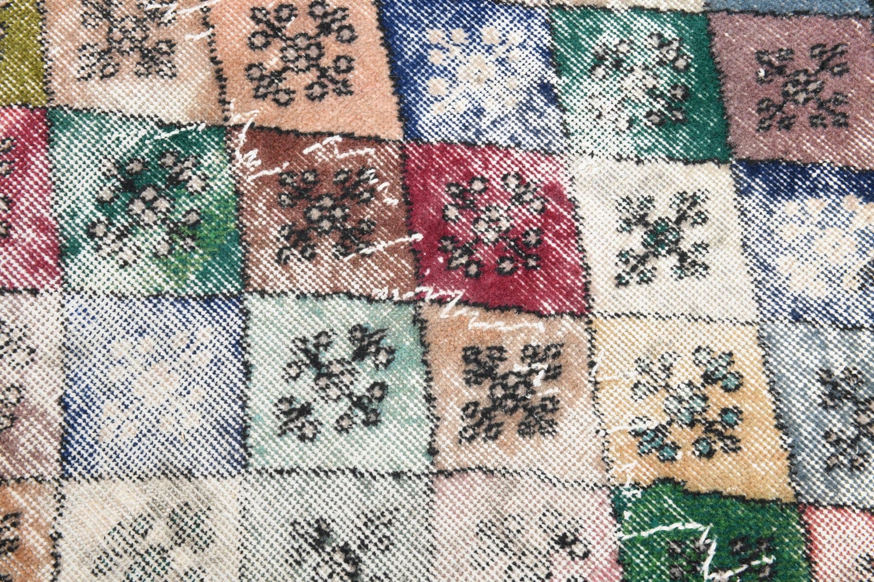 Dywan 239x114 cm, niebieski, wełna, Turcja, lata 70. - 221854