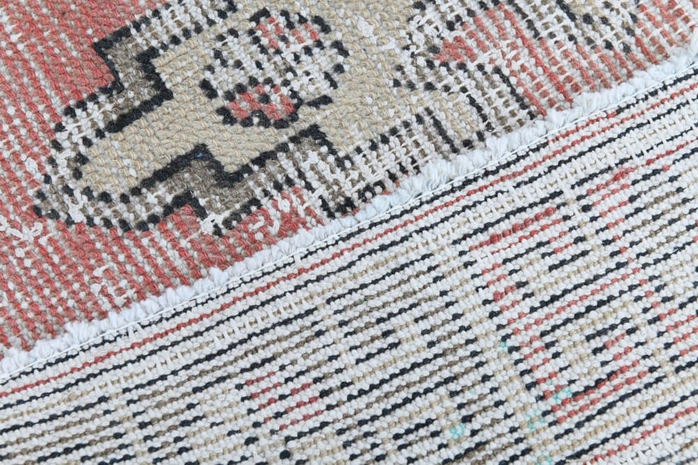 Dywan 267x129 cm, beżowy, czerwony, wełna, Turcja, lata 60. - 221782