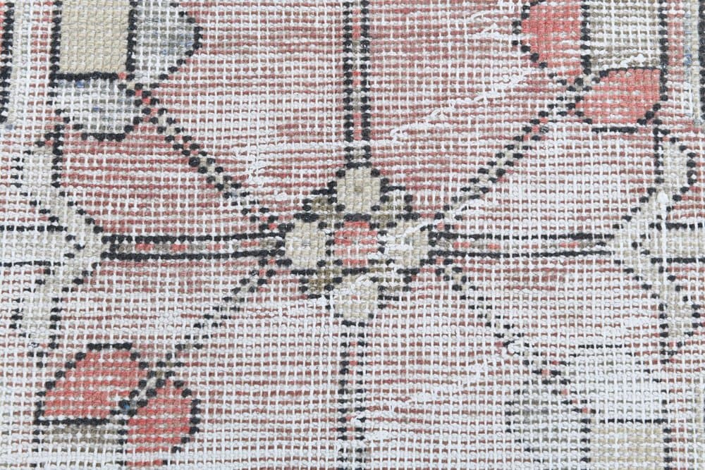 Dywan 267x129 cm, beżowy, czerwony, wełna, Turcja, lata 60. - 221790