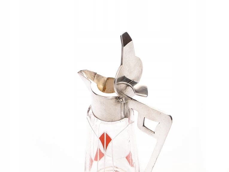 Karafka secesyjna, szkło czerwony, Austria, ok. 1900 - 221548