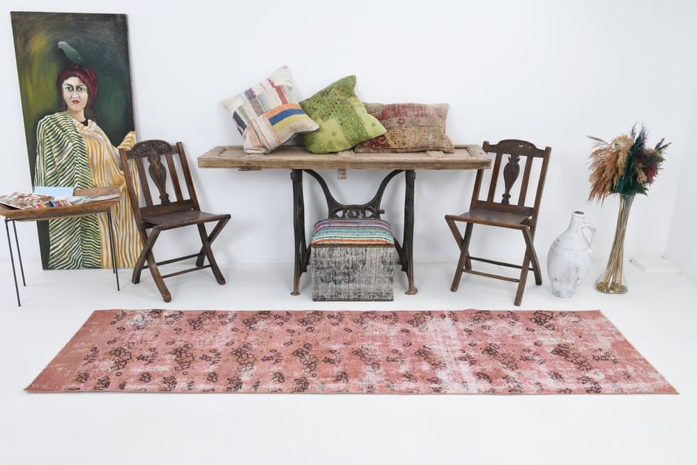 Chodnik 79x278 cm, czerwony, wełna, Turcja, lata 70. - 221737