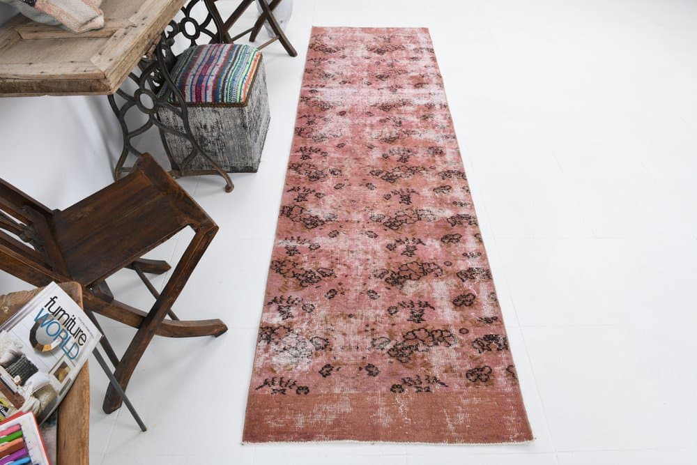 Chodnik 79x278 cm, czerwony, wełna, Turcja, lata 70. - 221732