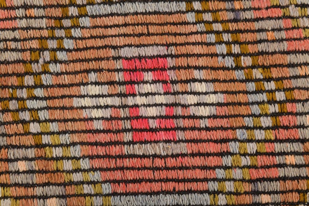 Kilim 290x182 cm, brązowy, czarny, wełna, Turcja, lata 60. - 221726