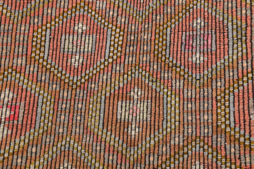 Kilim 290x182 cm, brązowy, czarny, wełna, Turcja, lata 60. - 221725