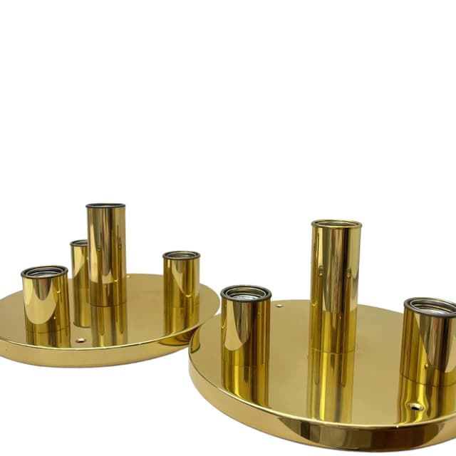 Mosiężna para plafonów ścienno-sufitowych, TZ Schmitz, Niemcy, lata 70. - WYMIARY