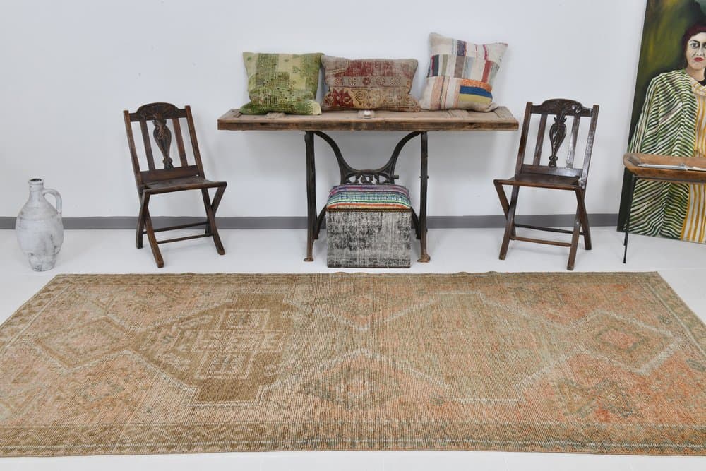 Dywan 156x322 cm, brązowy, wełna, Turcja, lata 60. - 221658