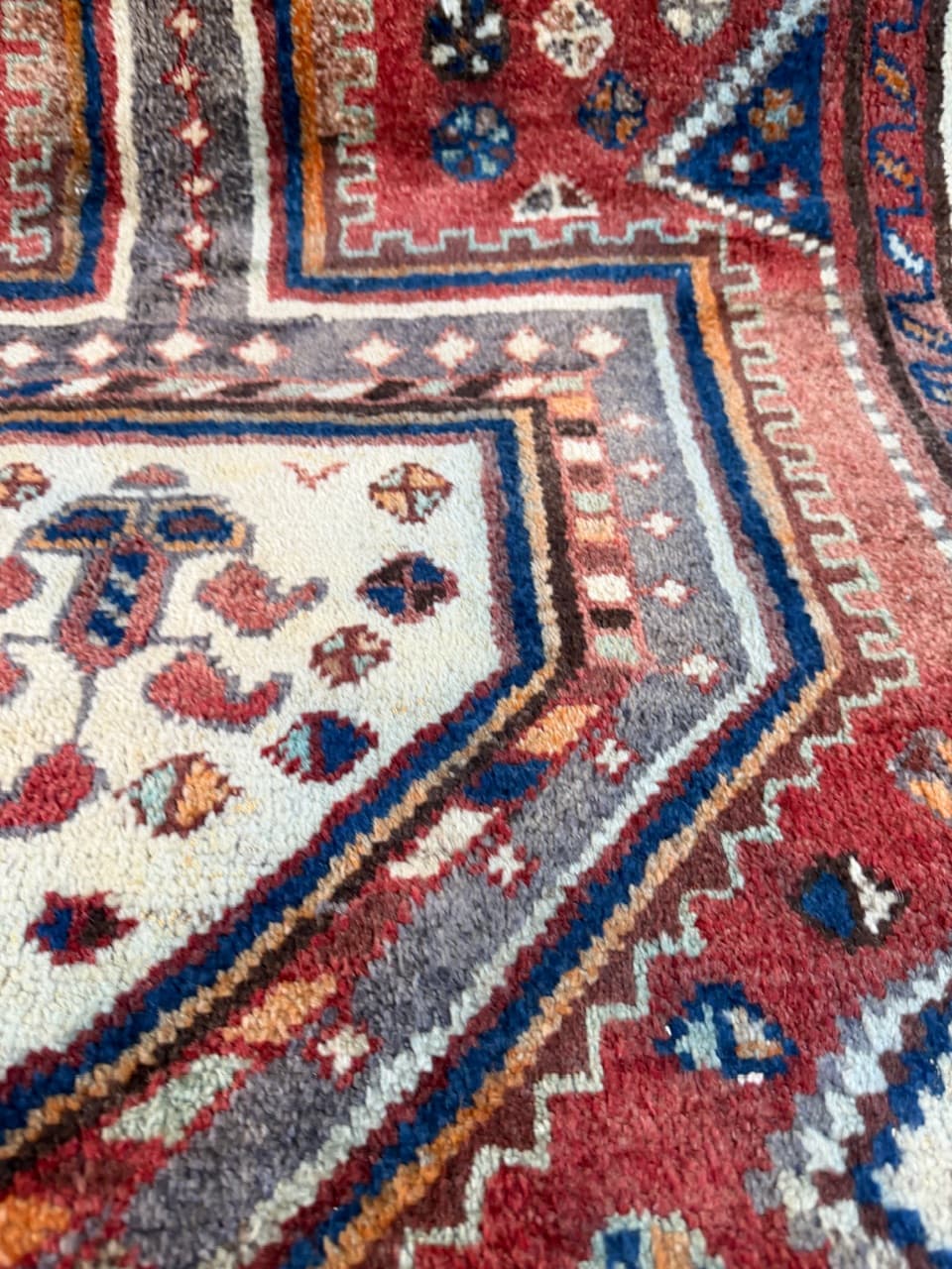 Dywan chodnik Hamadan 300x135 cm, czerwony, wełna, Iran - 222039