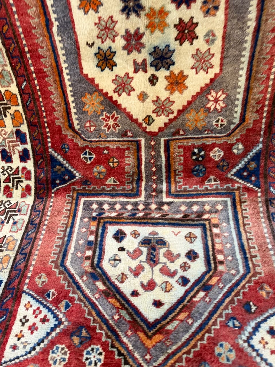 Dywan chodnik Hamadan 300x135 cm, czerwony, wełna, Iran - 222041