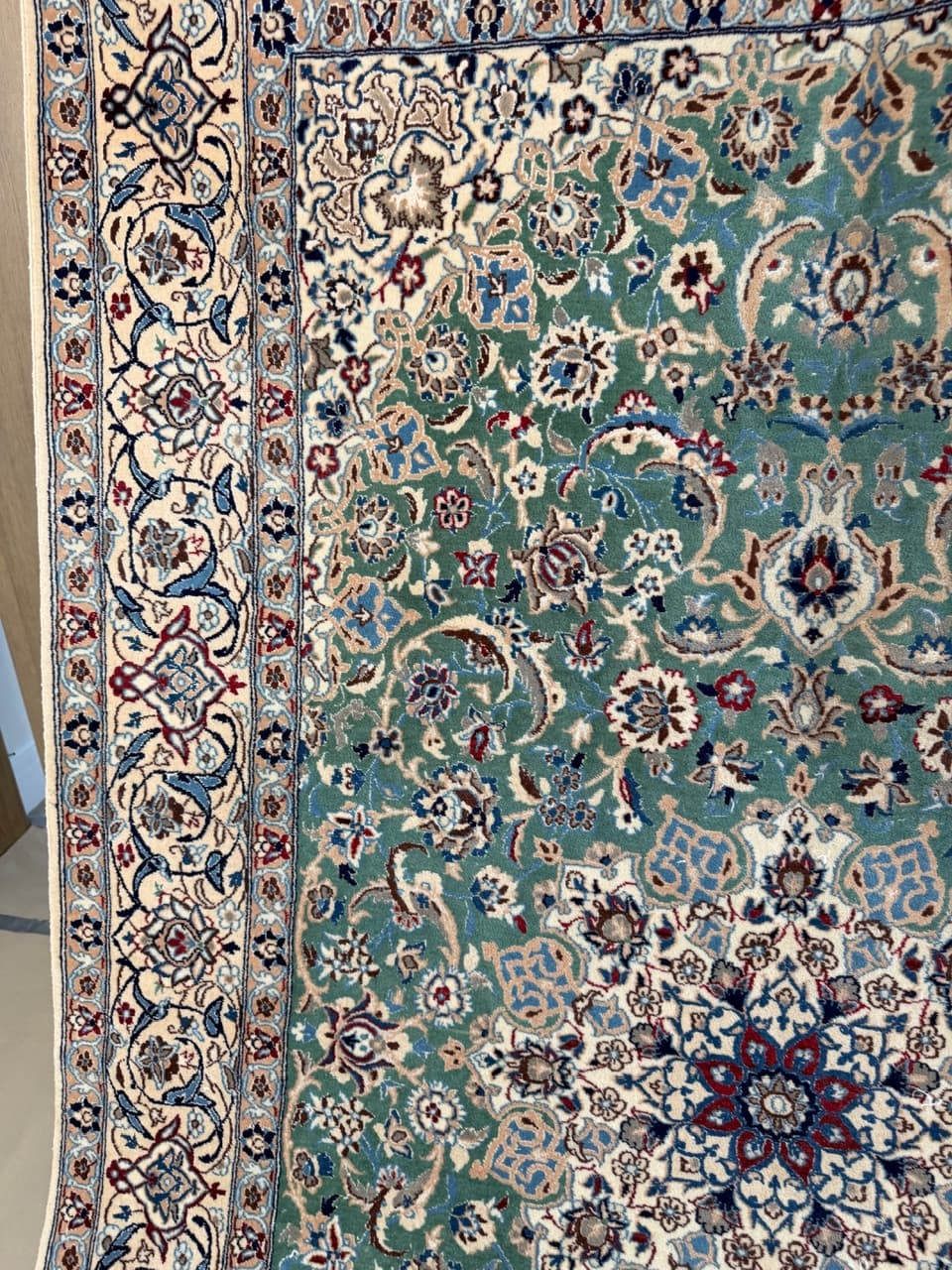 Dywan Nain, 290x175 cm, multikolor, wełna z jedwabiem, Iran - 222061