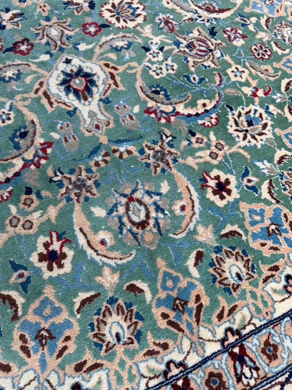 Dywan Nain, 290x175 cm, multikolor, wełna z jedwabiem, Iran - 222056