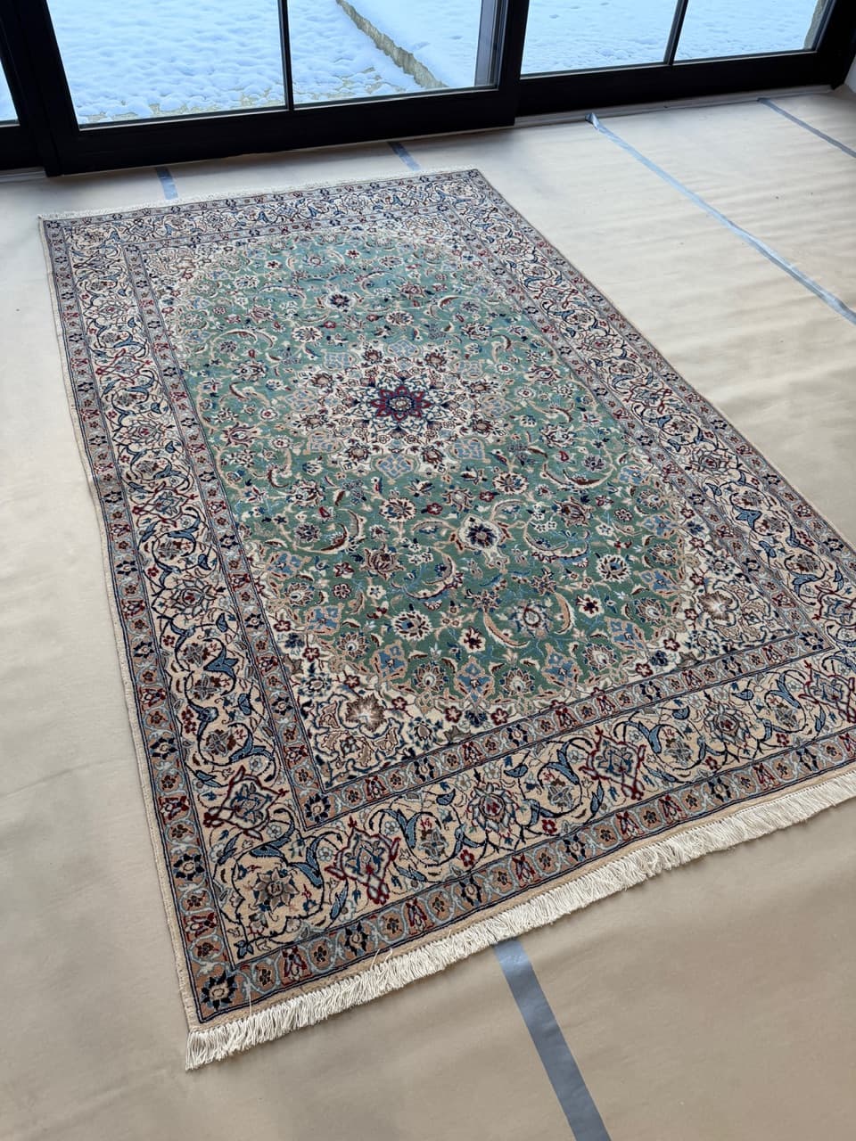 Dywan Nain, 290x175 cm, multikolor, wełna z jedwabiem, Iran - 222049