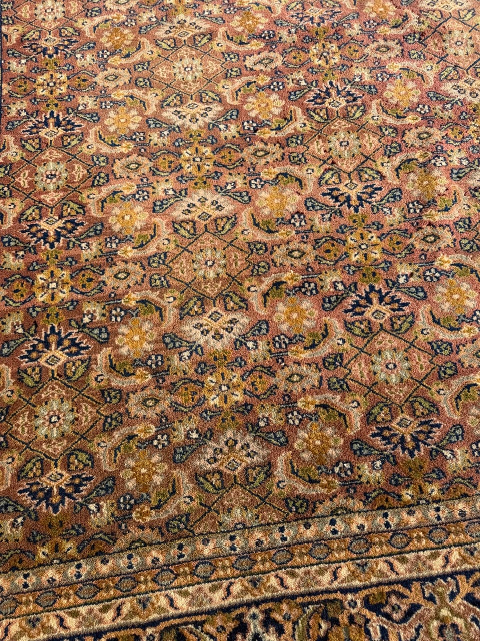 Dywan perski Indo Bidjar 230x230 cm, czerwony, wełna, Indie, lata 90. - 222125