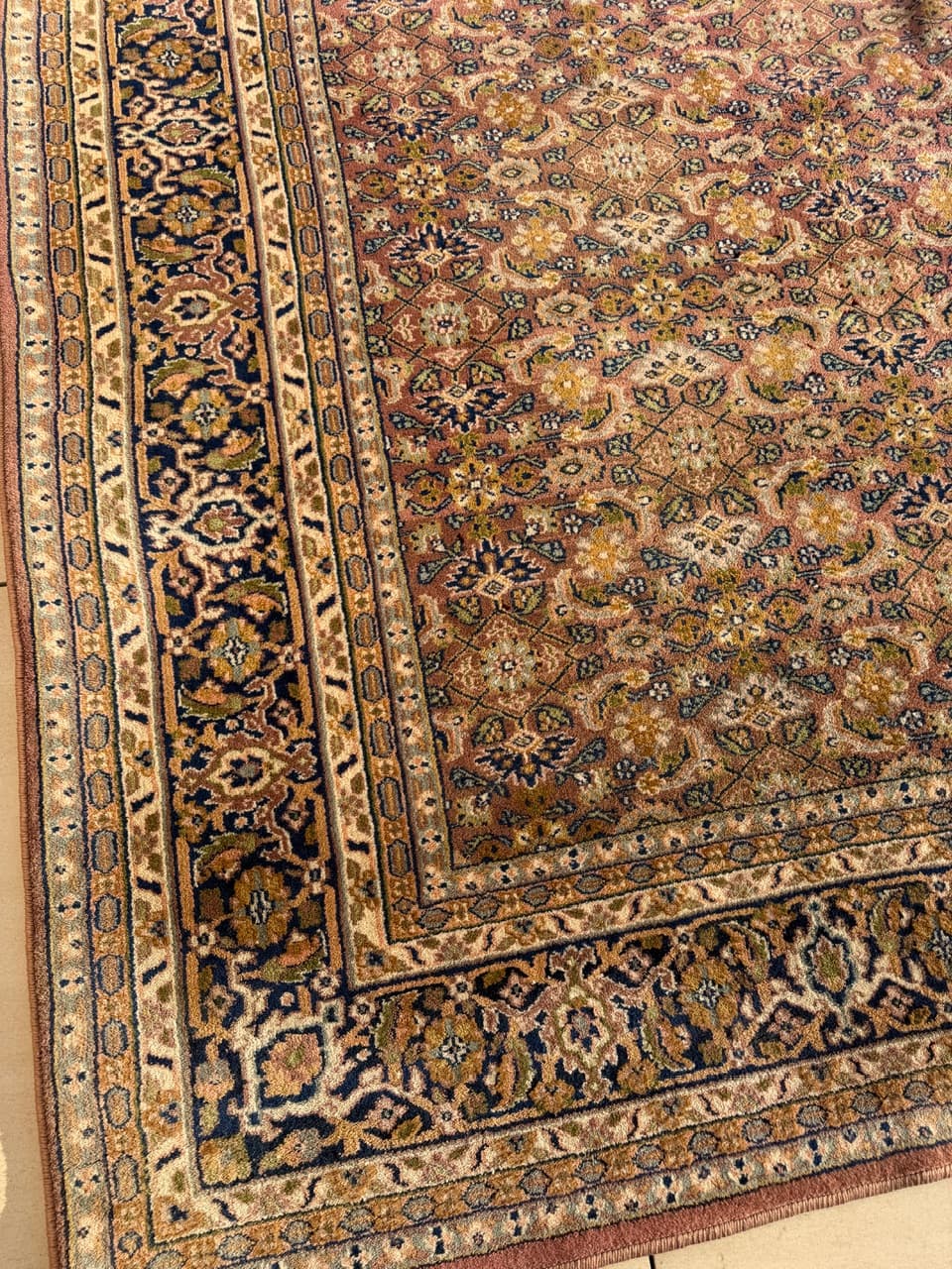 Dywan perski Indo Bidjar 230x230 cm, czerwony, wełna, Indie, lata 90. - 222124