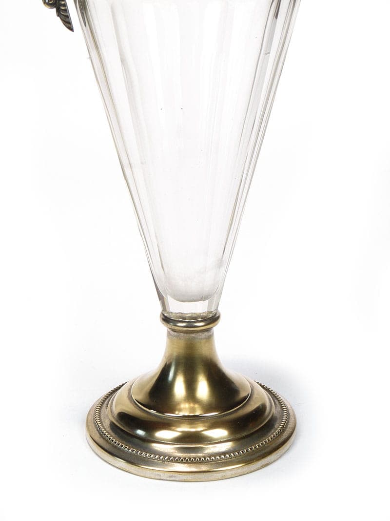 Wine jug, transparent crystal, brass, WMF, Germany, 19th c. - 222254