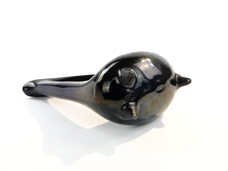 Jug Dinozaur, black ceramics, by B. Książek, Poland, 1960s. - 222363