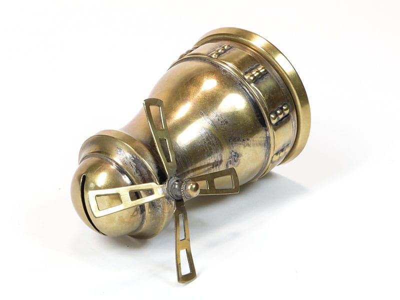 Skarbonka wiatrak, mosiądz złoty, Belgia, początek XX w. - 222401