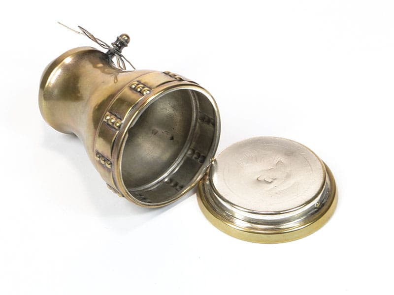 Skarbonka wiatrak, mosiądz złoty, Belgia, początek XX w. - 222404