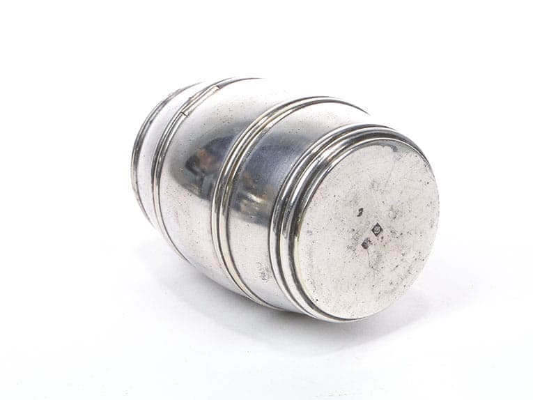 Skarbonka secesyjna, srebrny mosiądz, WMF, Niemcy, początek XX w. - 222419