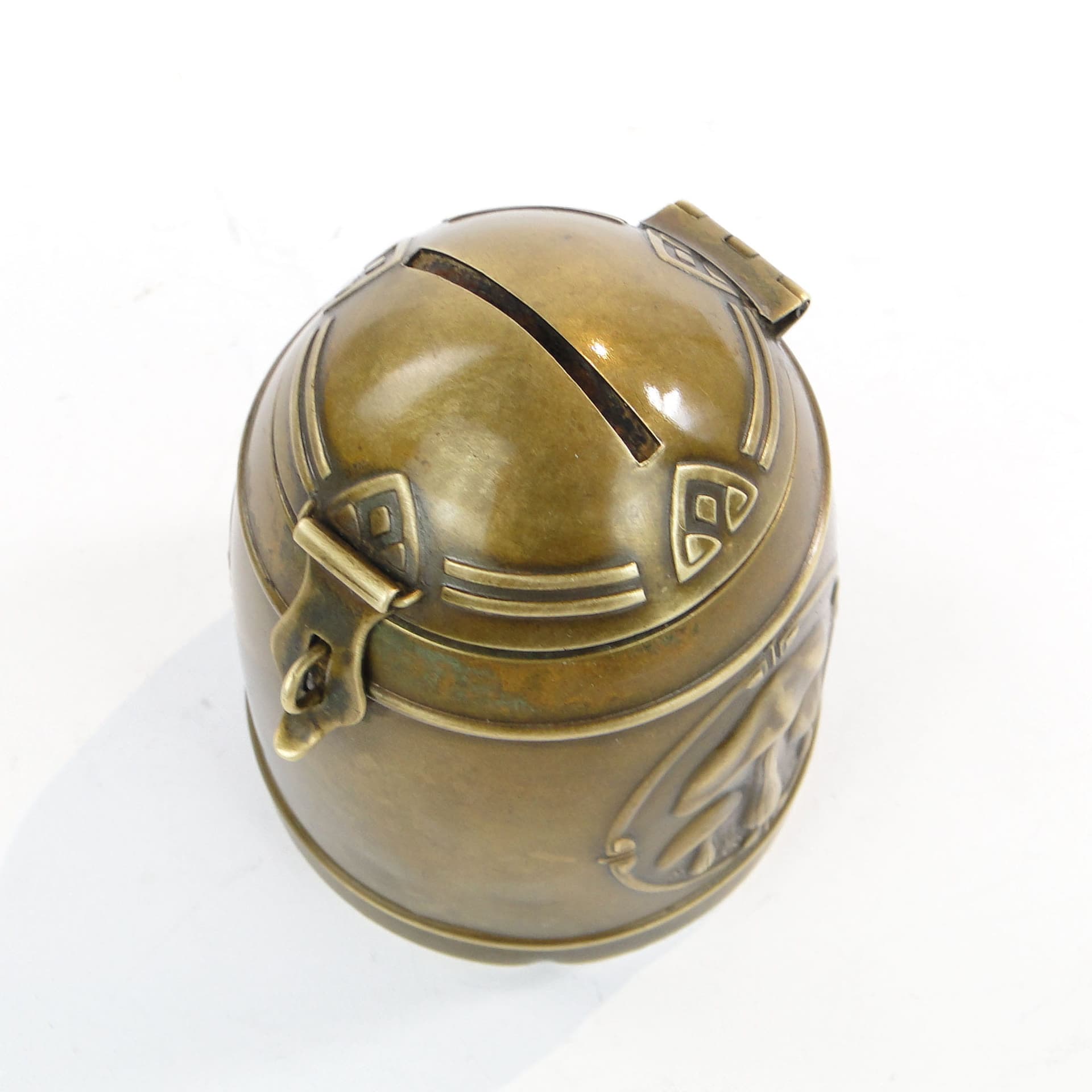 Art Nouveau coin bank, golden brass, Austria, early 20th c. - 222459
