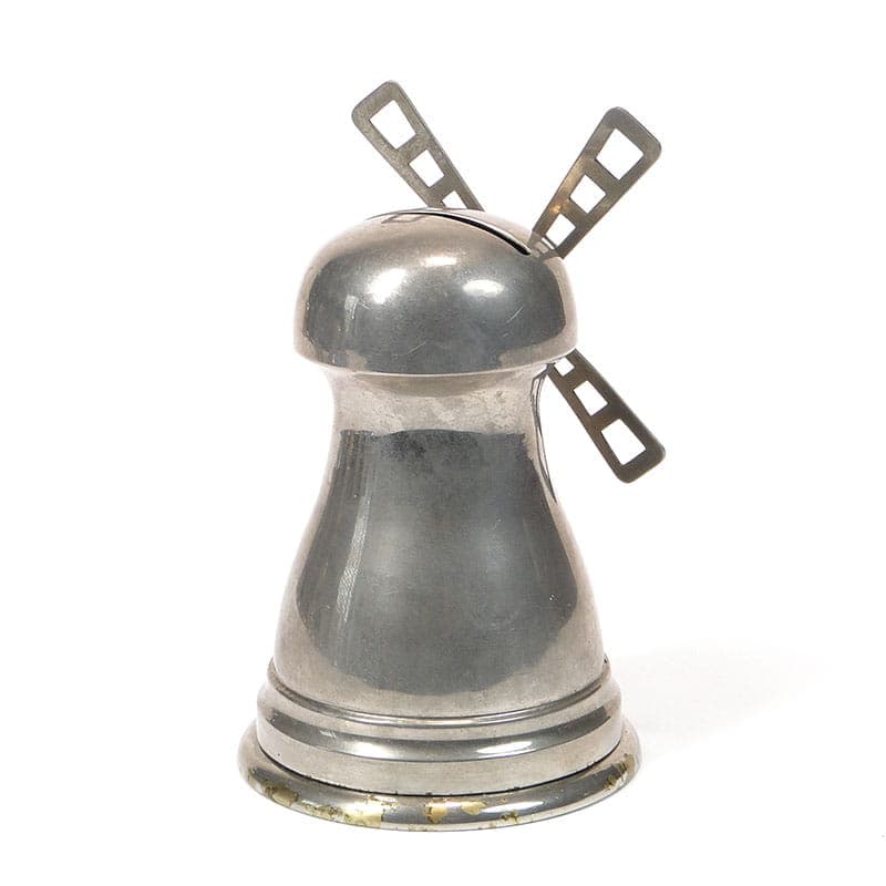 Piggy bank windmill, silver, brass, Netherlands, early 20th c. - 222477