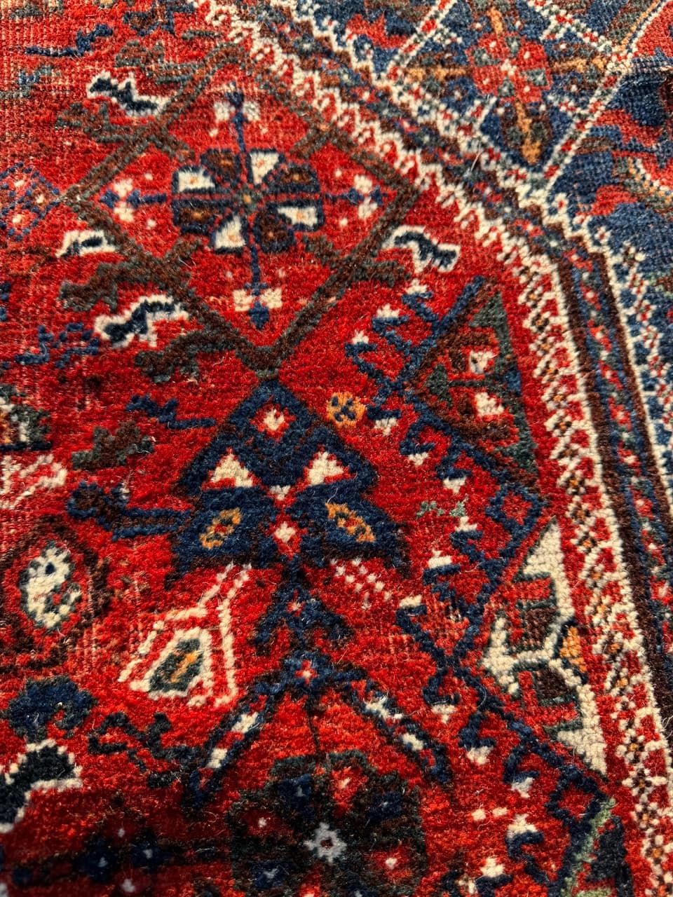 Dywan perski Shiraz 250x160 cm, multikolor, wełna, Iran, lata 50. - 222591