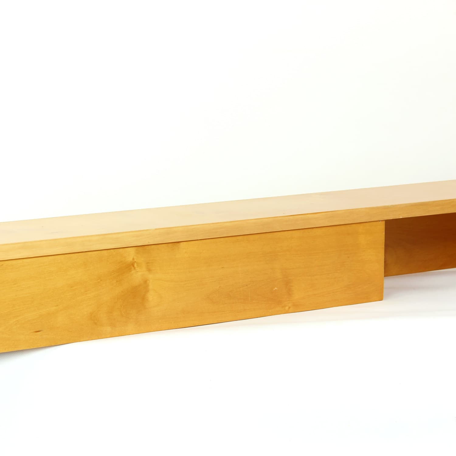 Wall-mounted shelf, light brown birch, UP Závody, Czechoslovakia, 1980s. - 222645
