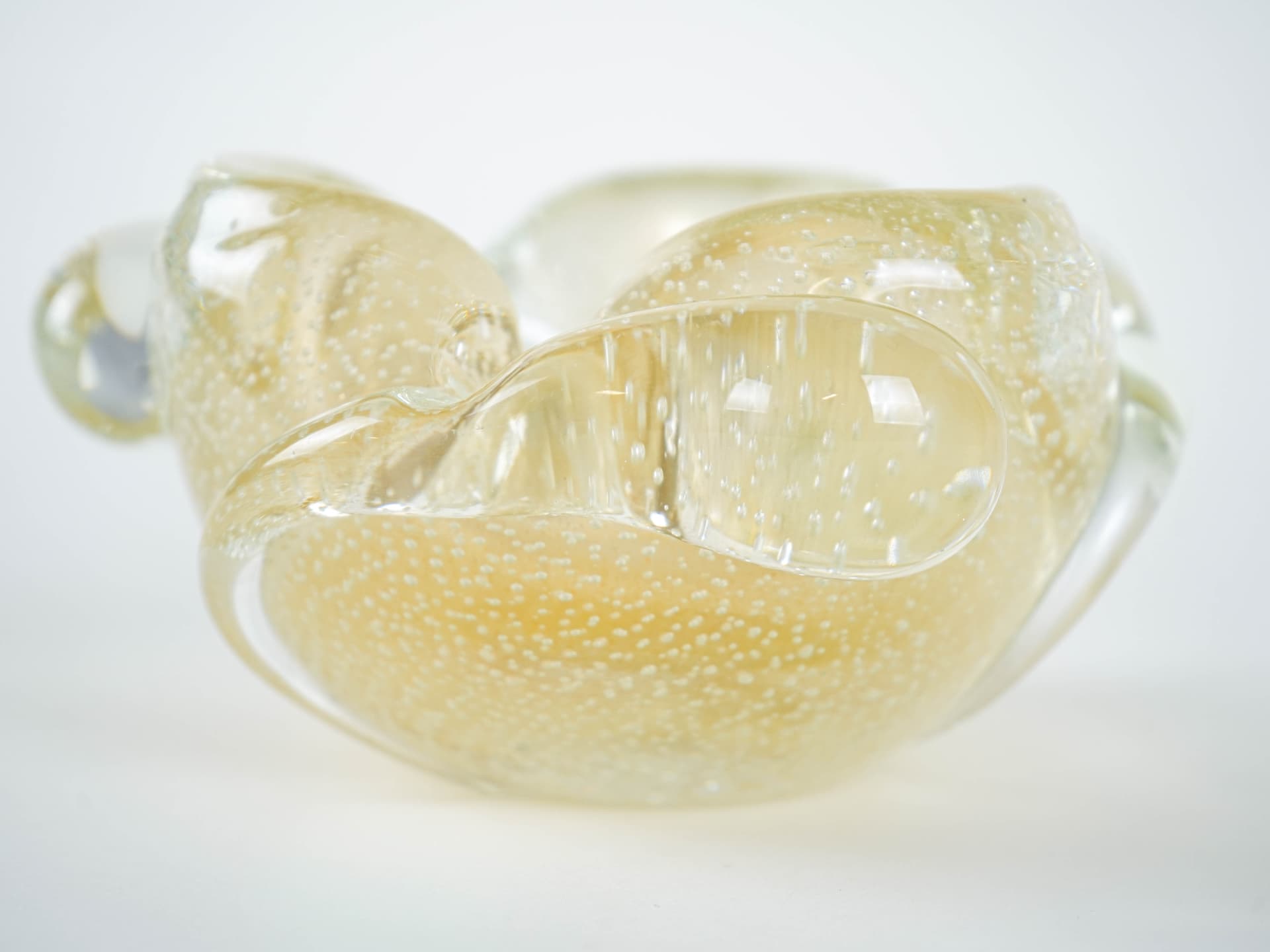 Popielnica Murano, transparentna, szkło, Włochy, lata 60. - 222735