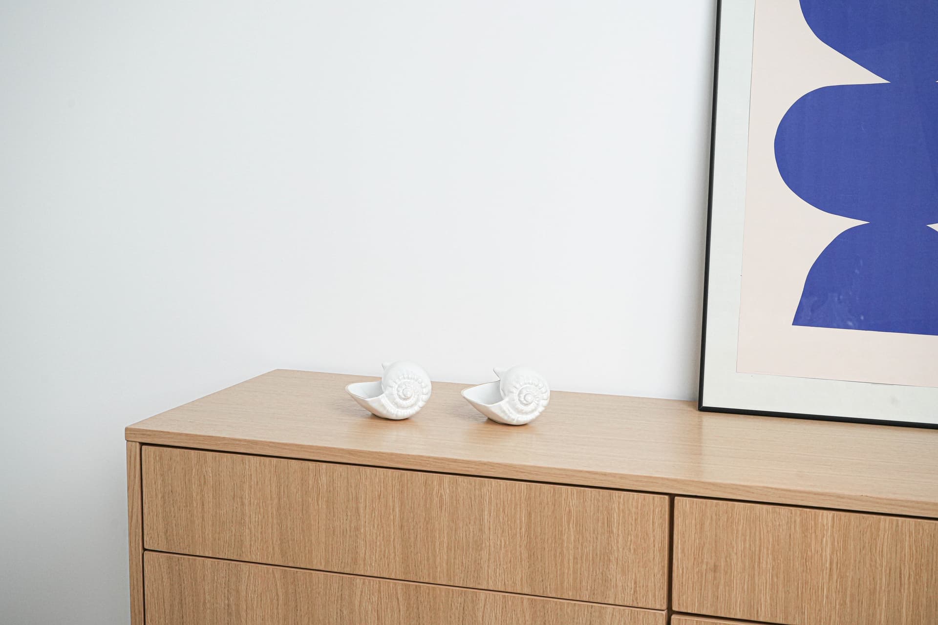 Muszla dekoracyjna, biała, porcelana, Włochy, lata 70. - 222743