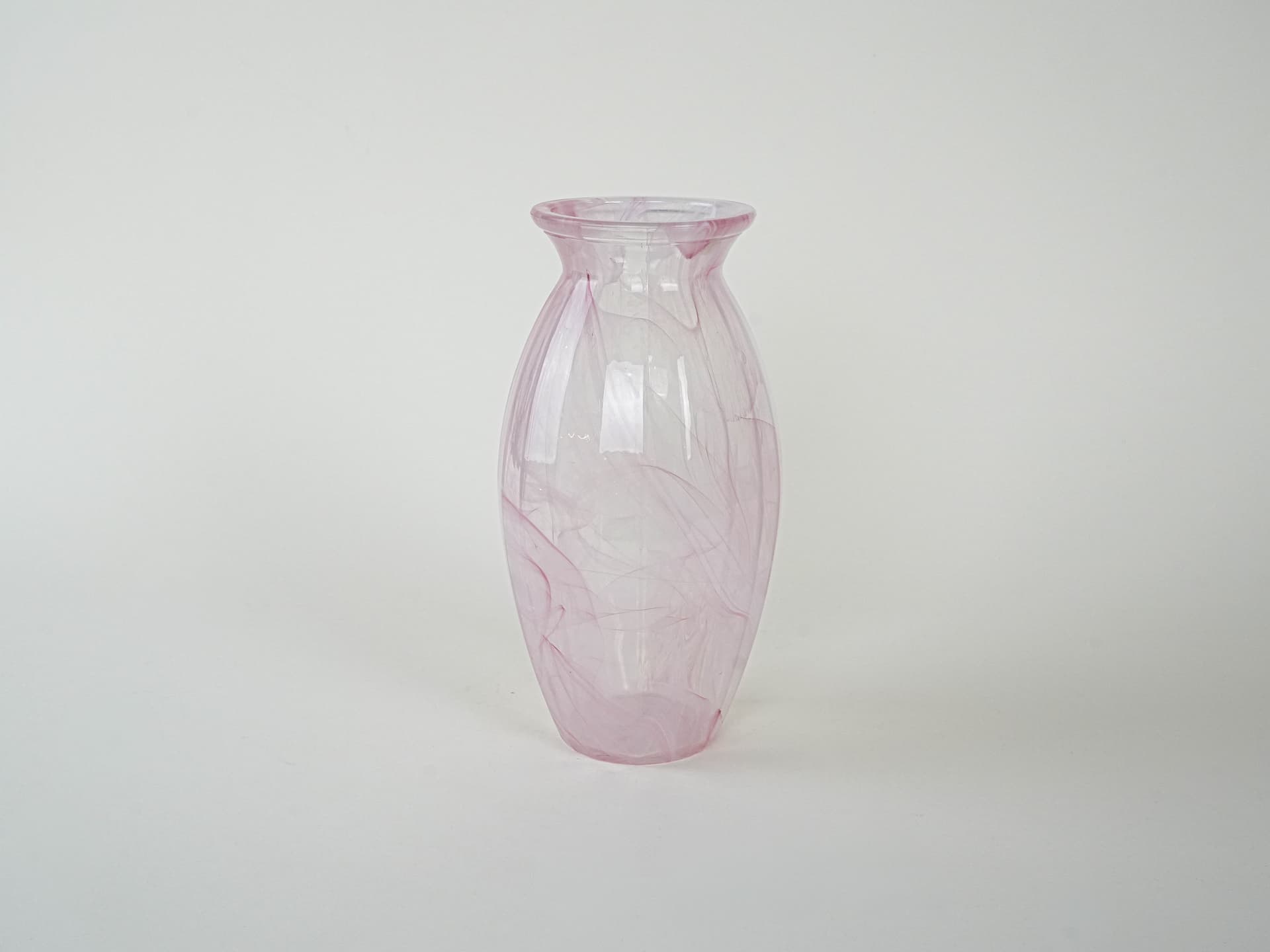Wazon, różowy, szkło, Włochy, lata 80. - 222746
