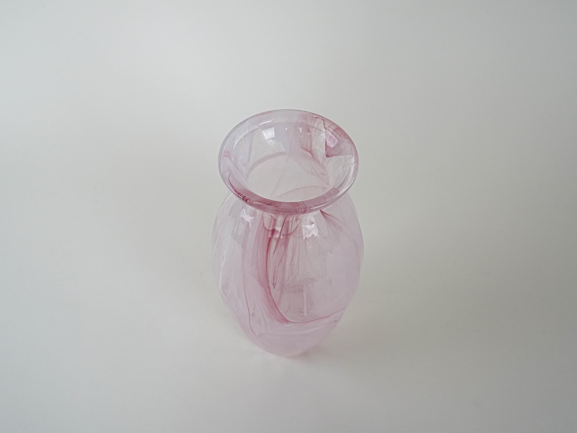 Wazon, różowy, szkło, Włochy, lata 80. - 222748