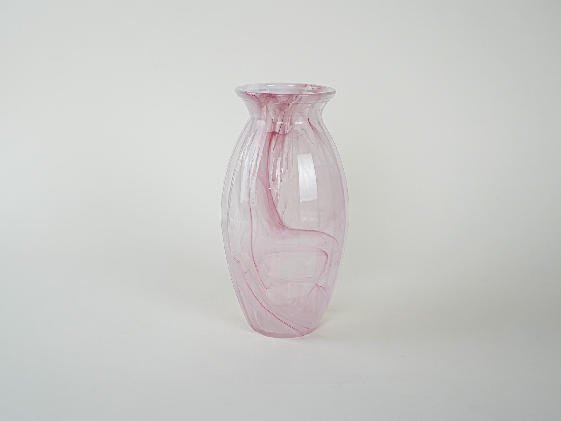 Wazon, różowy, szkło, Włochy, lata 80. - 222747