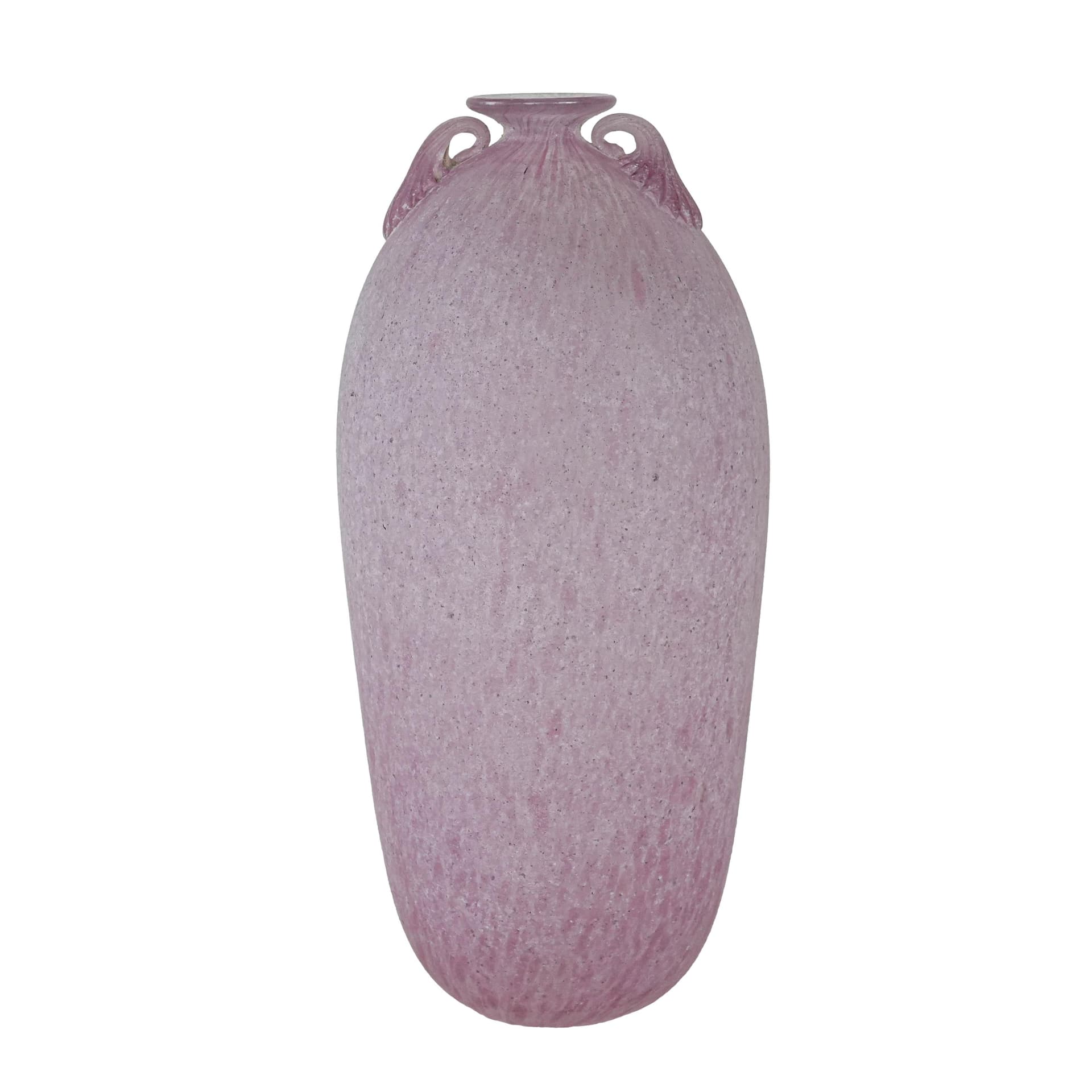 Wazon, szkło Murano różowy, Włochy, lata 70.