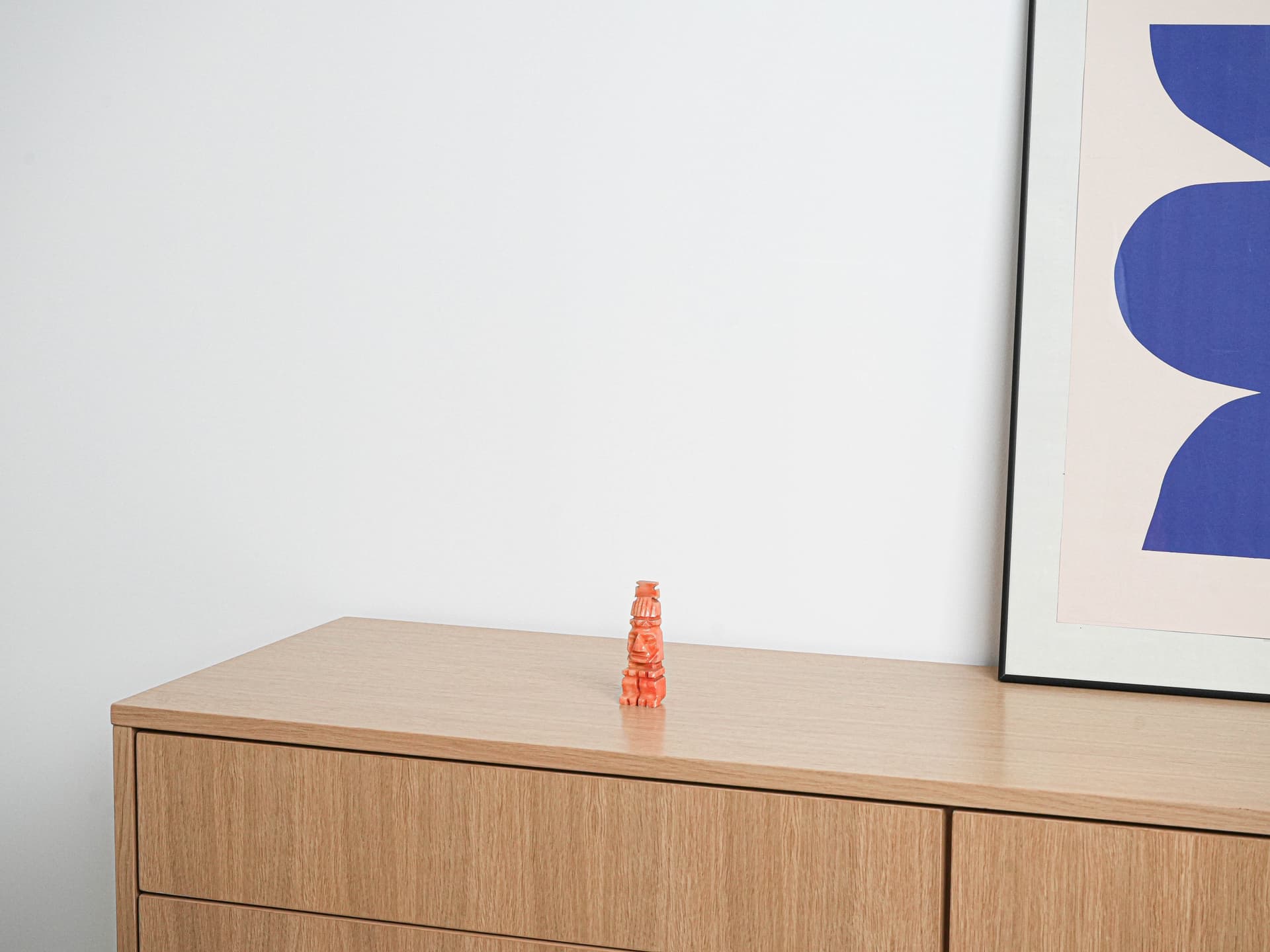 Rzeźba prekolumbijska, pomarańczowy, onyks, Włochy, lata 80. - 222892