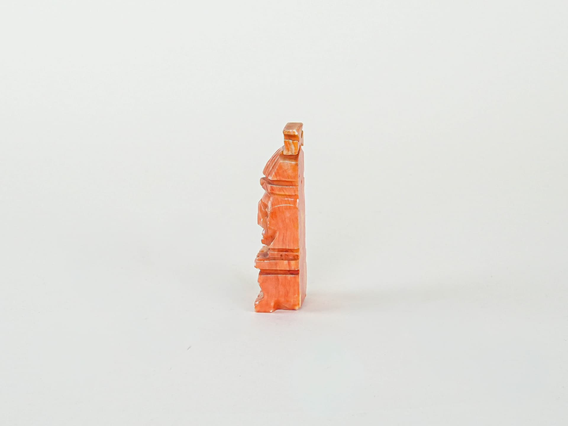 Rzeźba prekolumbijska, pomarańczowy, onyks, Włochy, lata 80. - 222894