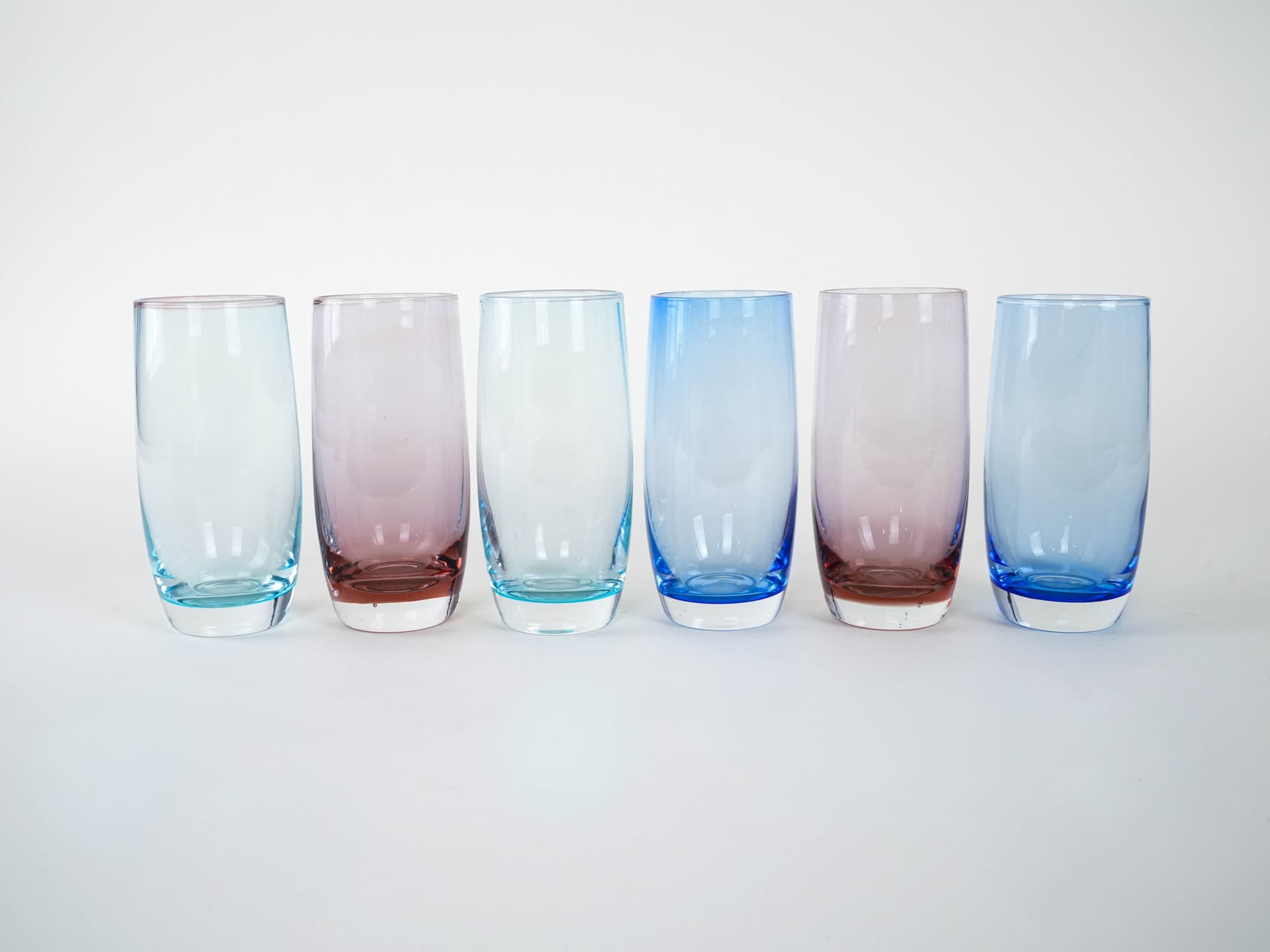 Set of glasses, multicolor glass, Italy, 1980s. - 222991